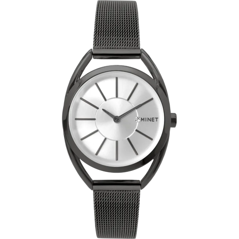 MINET Černé náramkové dámské hodinky ICON GREY MWL5217