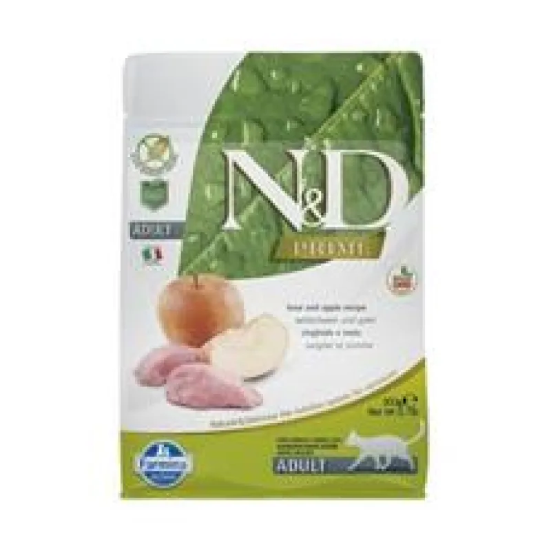 N&D PRIME CAT Adult Boar & Apple 1,5 kg - exp. 3/25 - 1 ks skladem