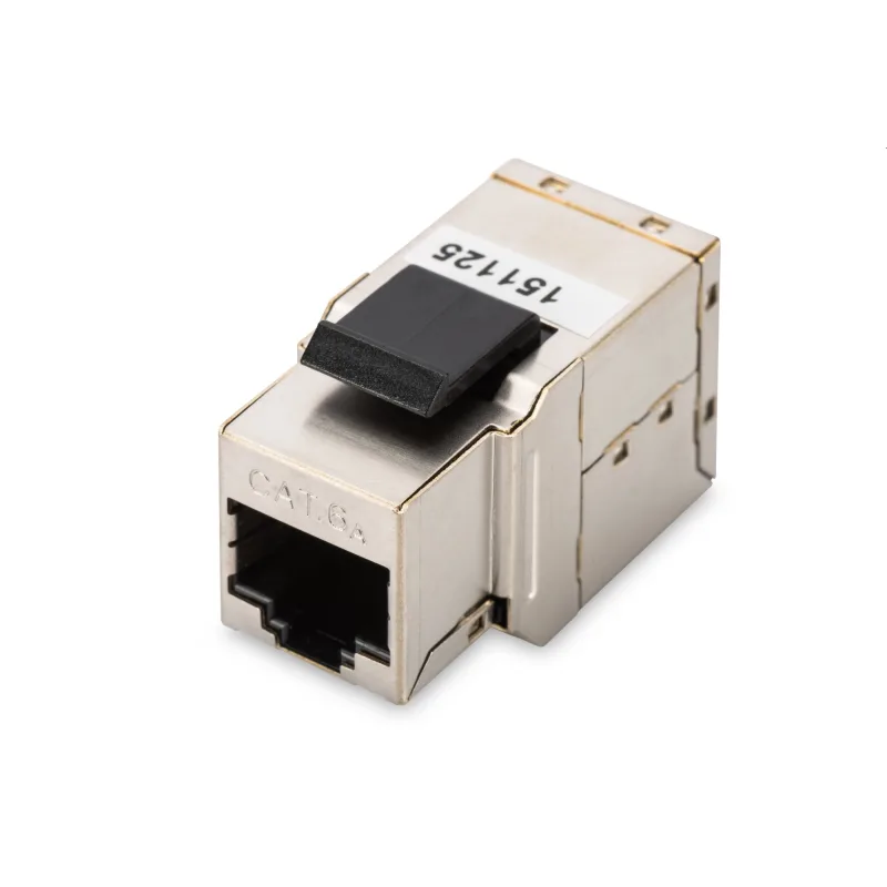 DIGITUS Keystone spojka Cat6A, tienena STP, 2xRJ45, strieborna DN-93906