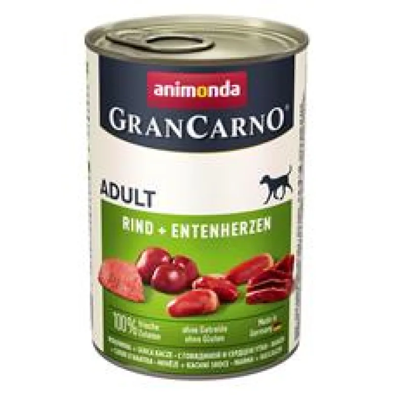 GRANCARNO Adult - hovězí, kachní srdce 12x400g