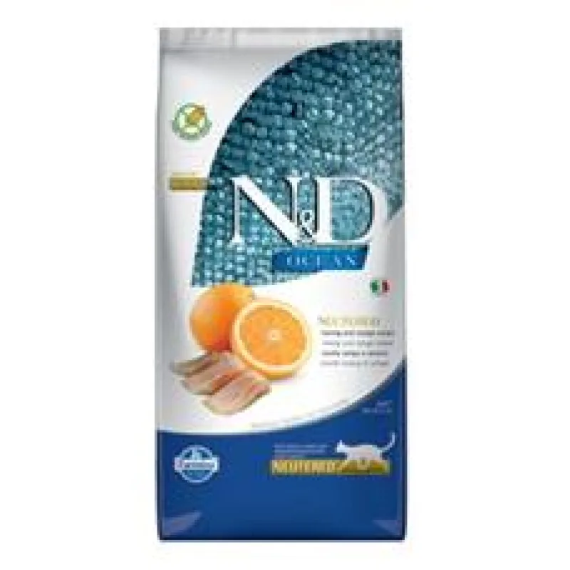 N&D OCEAN CAT NEUTERED Adult Herring & Orange 2 x 5 kg
