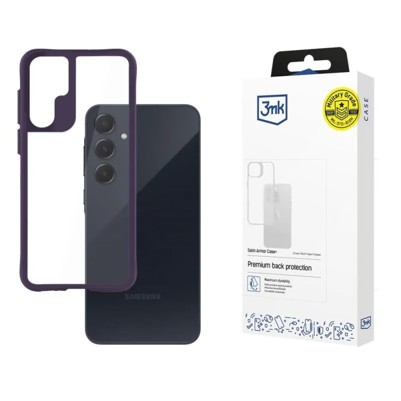 3mk ochranný kryt Satin Armor Case+ Purple pro Samsung Galaxy A55 5G…