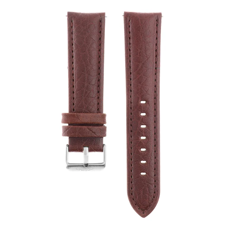 PRIM Pánský hnědý kožený řemínek na hodinky RB.13190 (22 mm) - tmavě hnědý - PRIM Master Refresh 2023