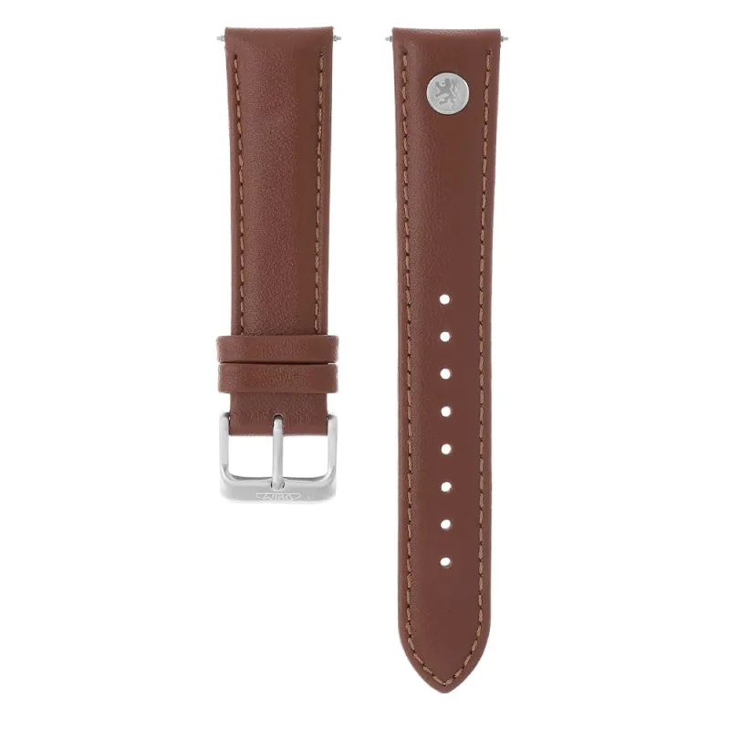 PRIM Elegantní kožený řemínek PRIM se symbolem českého lva na cvočku RB.10018 (20 mm) - hnědý RB.10018.2018.5050.L1