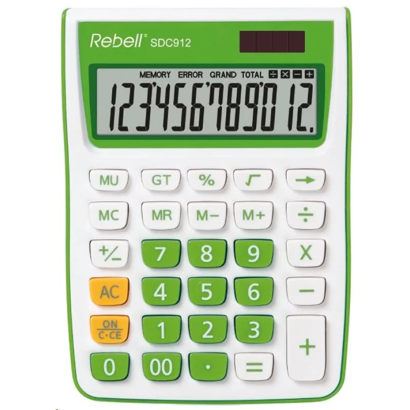 REBELL kalkulačka - SDC912 GR - zelená RE-SDC912GR BX