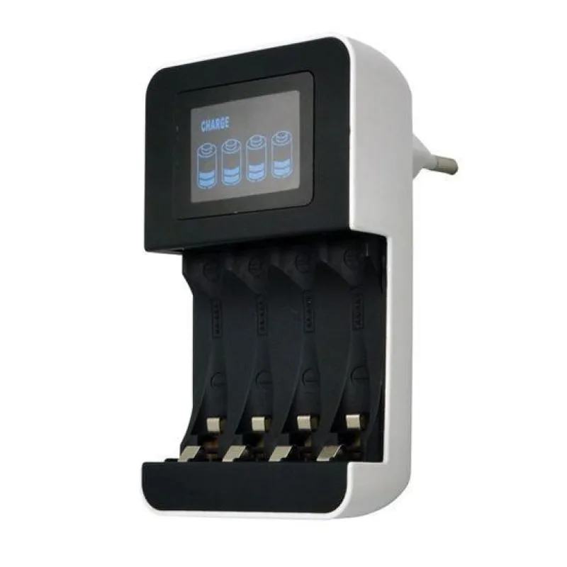 Solight nabíječka s LCD displejem, AC 230V, 450mA, 4 kanály, AA/AAA,…