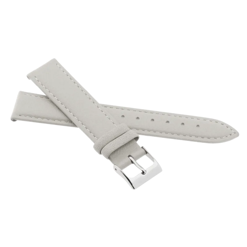 JVD Kožený unisex bílý řemínek na hodinky R41414/12