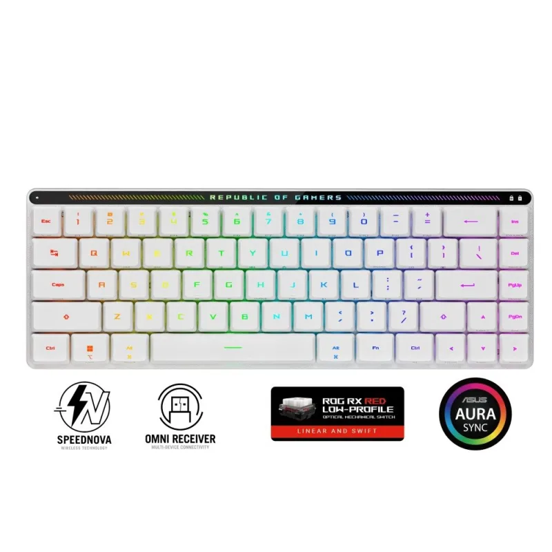 ASUS klávesnice ROG FALCHION RX Low profile (ROG NX Snow), US 90MP03EC…