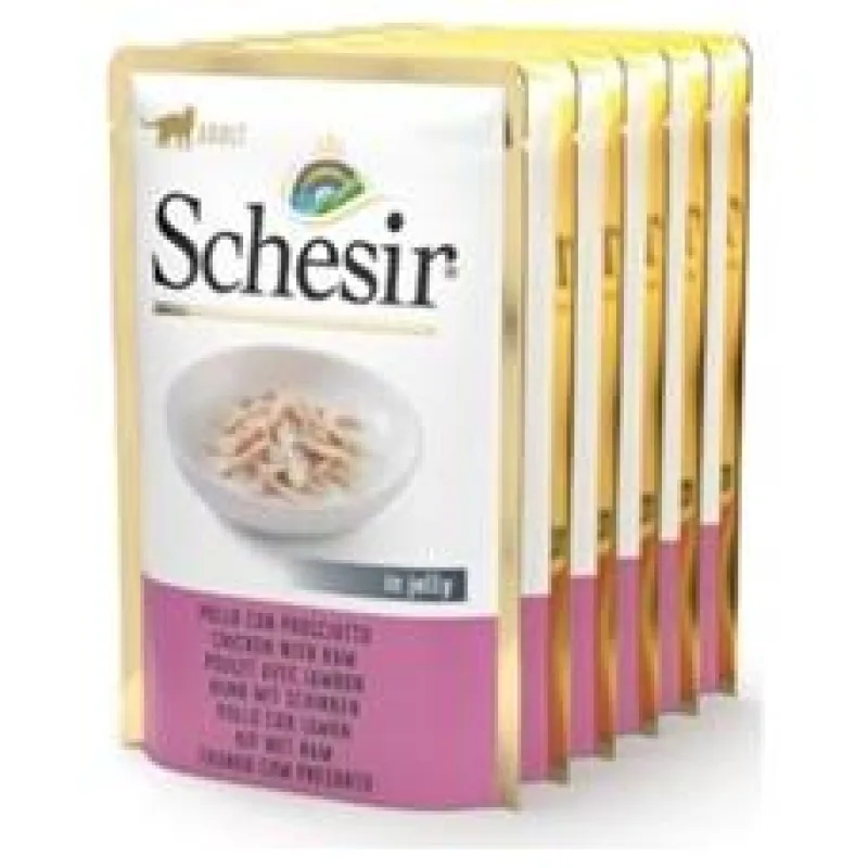 Schesir Cat kapsa Adult kuře/šunka 50G