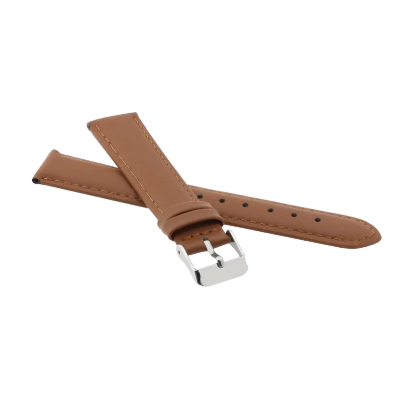 JVD Unisex hnědý kožený řemínek na hodinky R17403/12
