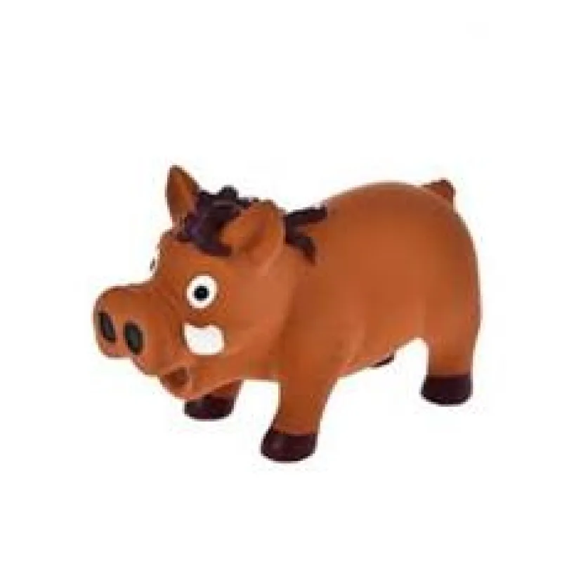Hračka pes - divočák se zvukem latex 14,5 cm