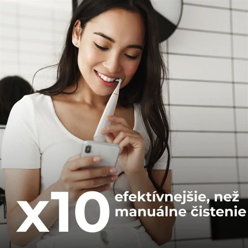 AENO Sonická zubná kefka DB1S,Biela,4 módy+smart,bezdrôtové nabíjanie…
