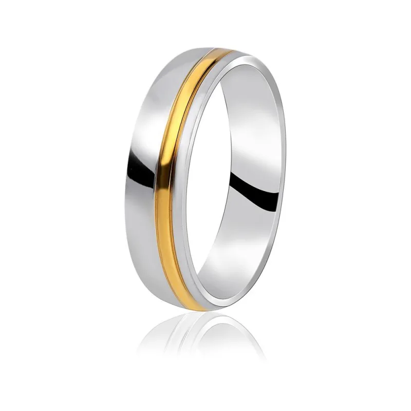 MPM Snubní ocelový prsten z chirurgické oceli Wedding ring 70130 B - size 66