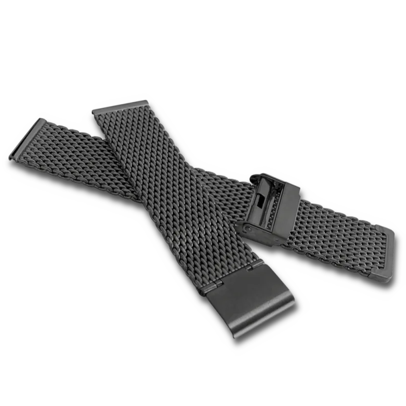 LAVVU Černý kovový tah MESH Band Gun - 22 LPSNB22