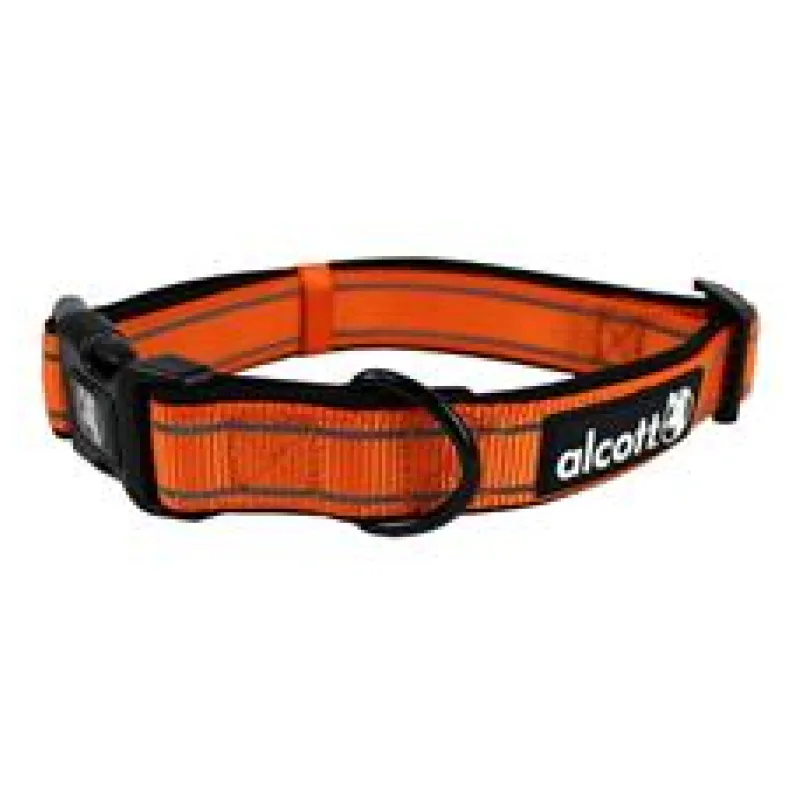 Alcott Reflexní obojek pro psy, oranžový velikost S