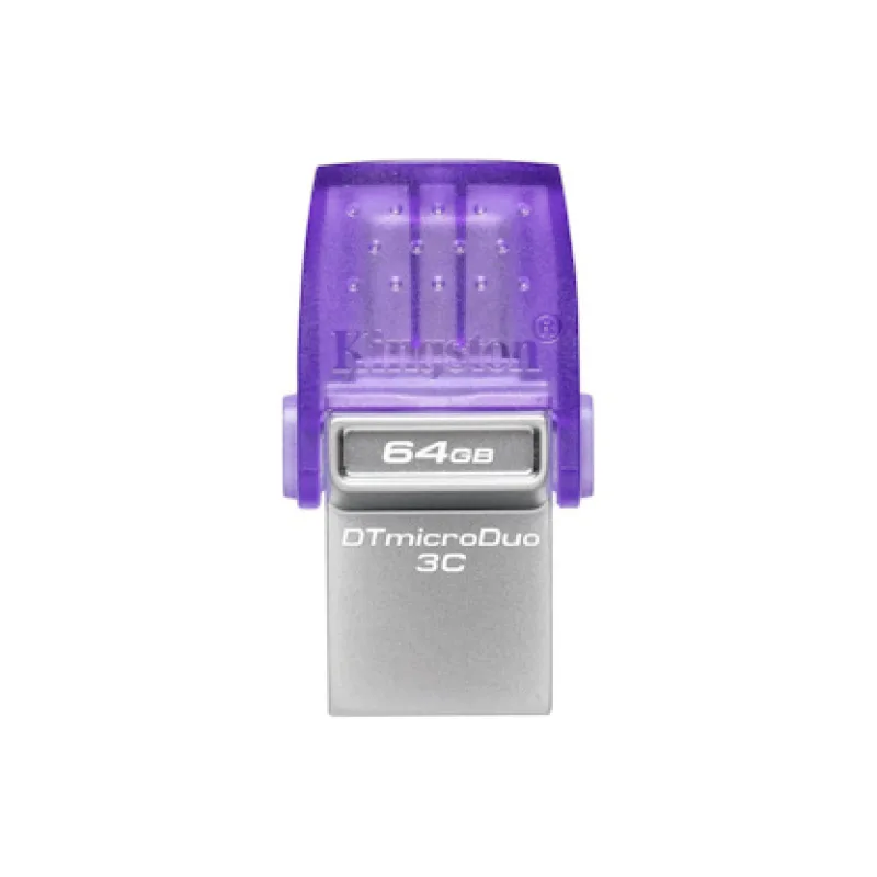 Kingston DataTraveler MicroDuo 3C/ 64GB/ USB 3.2/ USB-A + USB-C/ Fialová…