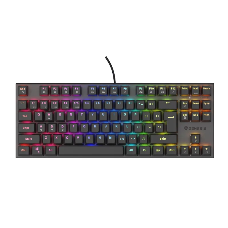 Genesis herná mechanická klávesnica THOR 303/ TKL/ RGB/ Outemu Peach…