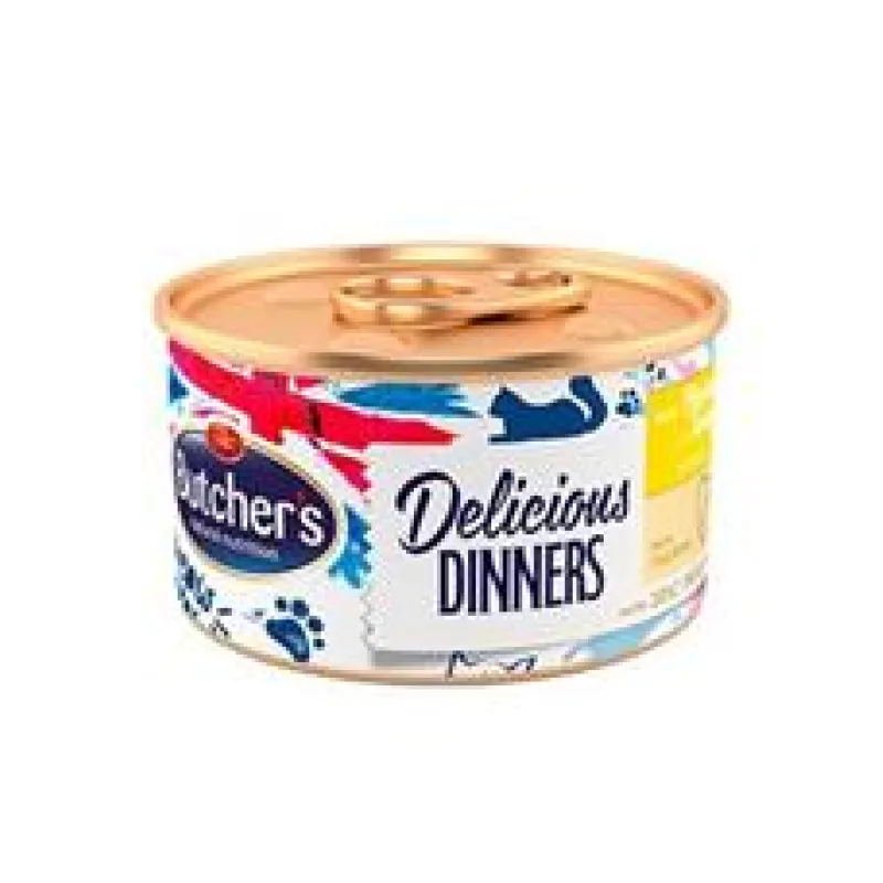 Butcher’s Cat Class.Delic.Dinners kuře+krůta konz 85g