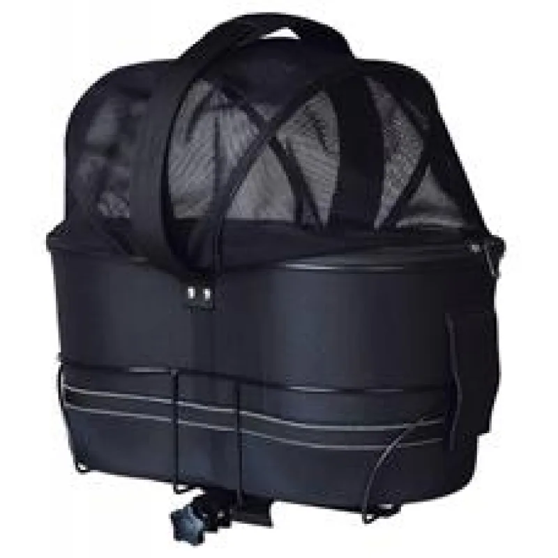 Přepravka na zadní nosič kola pro psa,kryt síťovina 29 x 48 x 42 cm (max. 6kg) 29 x 48 x 42 cm - na nosič 11,8–16 cm