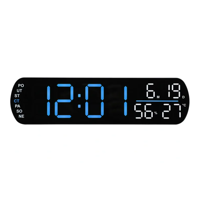 JVD Digitální moderní budík do el. sítě JVD SB5512.3 s modrými LED číslicemi 