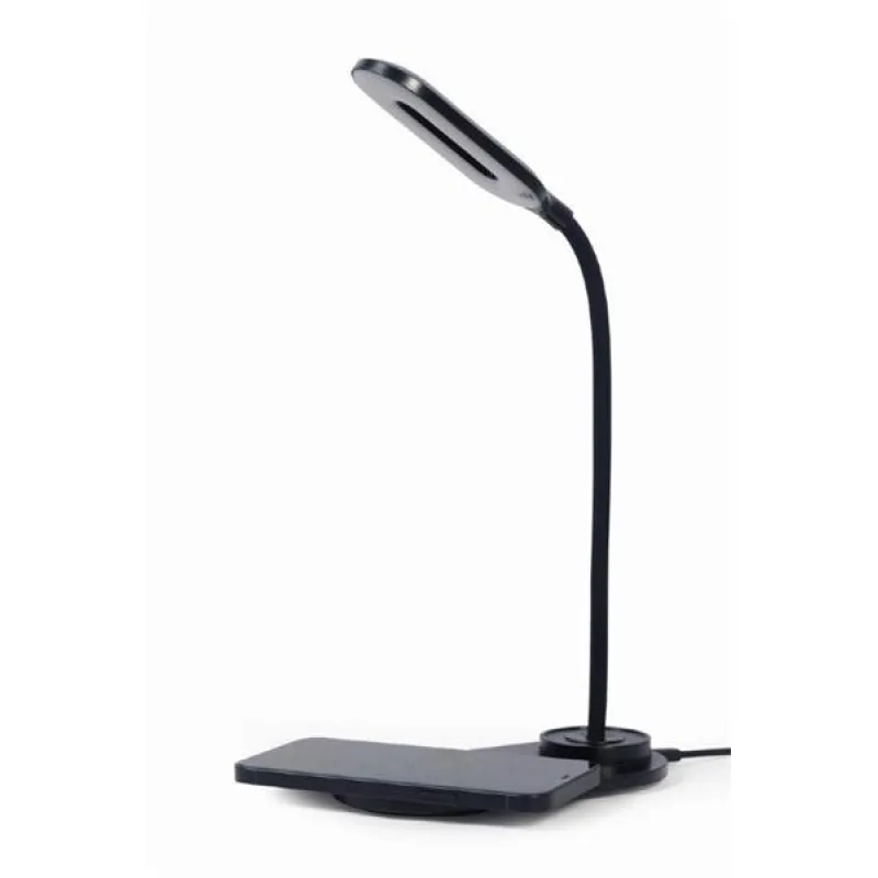 Gembird stolná LED lampa s 10W bezdrôtovou nabíjačkou, čierna TA-WPC10…