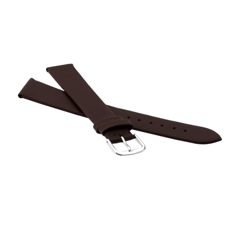 JVD Unisex hnědý kožený řemínek na hodinky R14802/14P