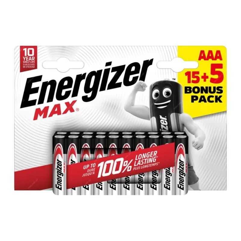 Energizer LR03/20 Max AAA 15+5 zdarma EU017