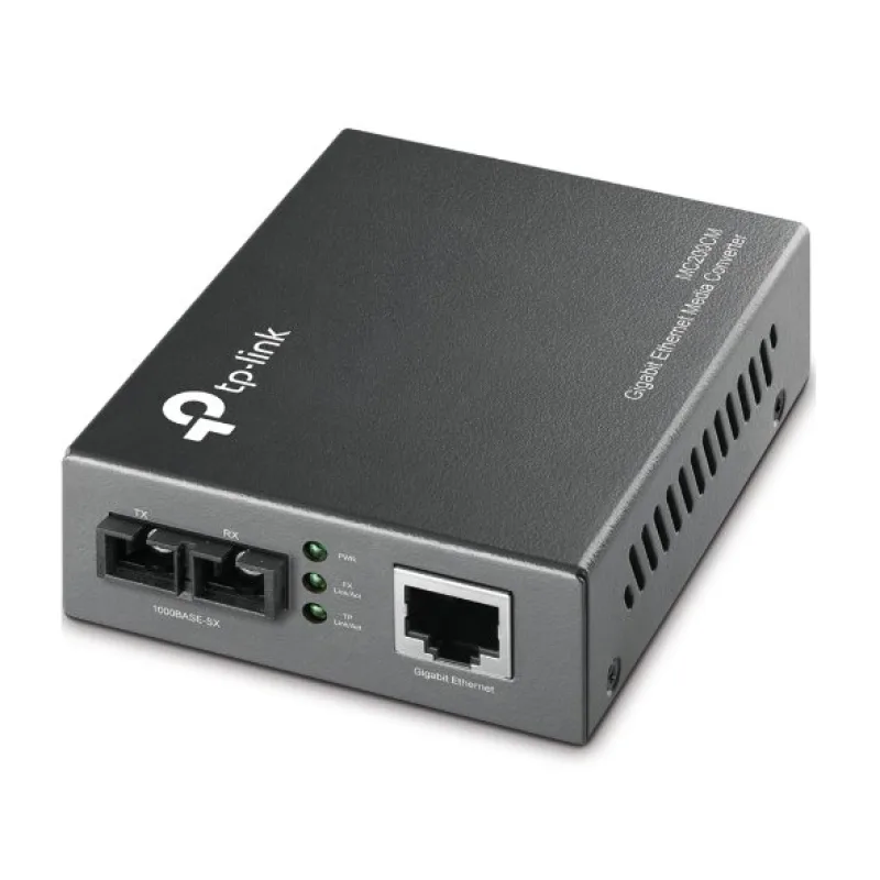 10/100/1000 Mbps RJ45 to 1000 Mbps Multi-mode SC Fiber Converter PORT: 1×…