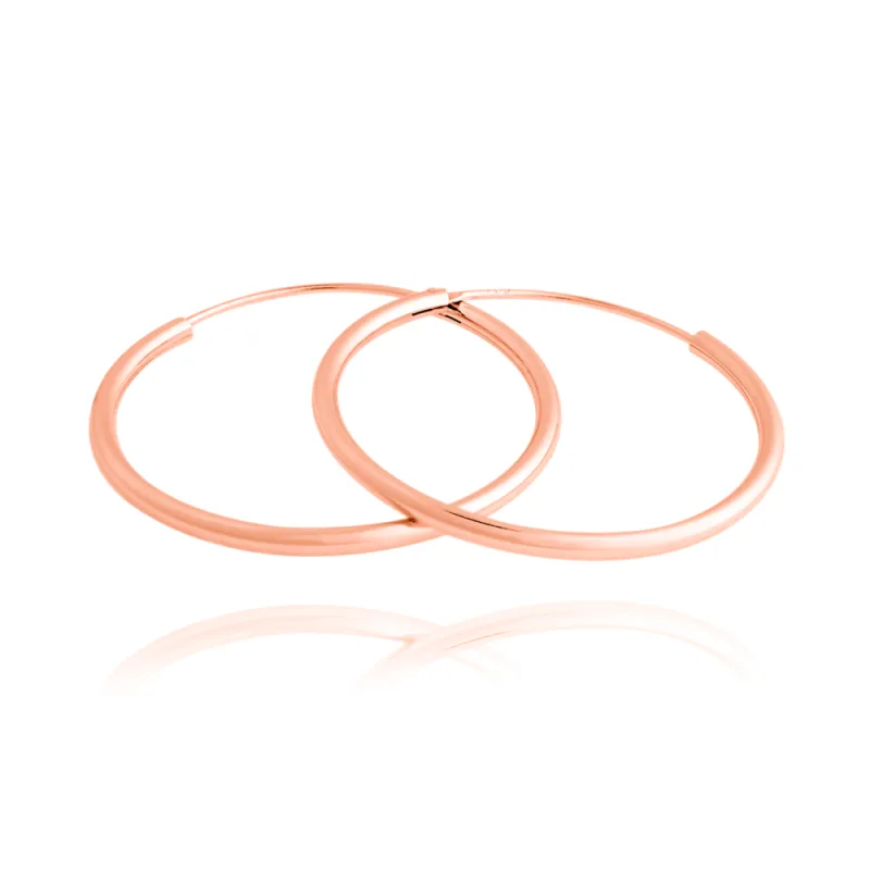 JVD Dámské stříbrné rosegold náušnice - kruhy SVLE0208XD5RO50