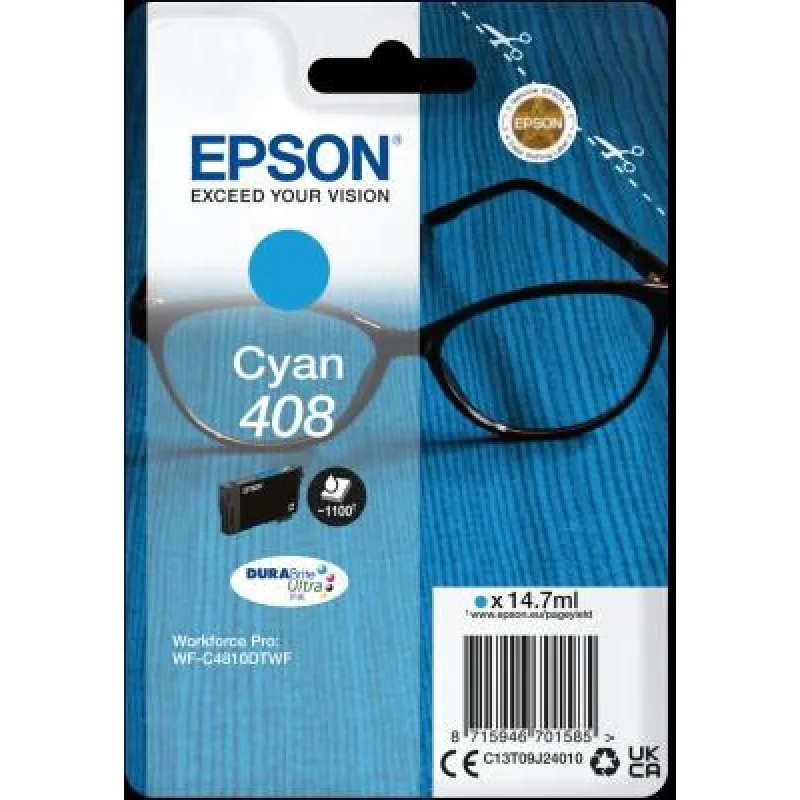 Atrament EPSON Cyan 408 DURABrite Ultra C13T09J24010