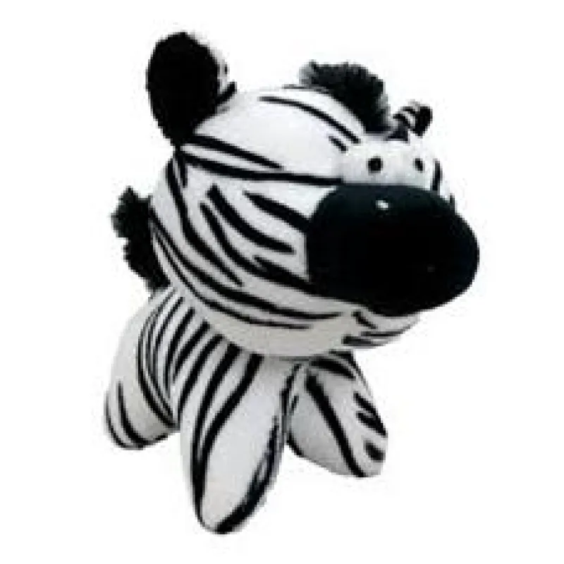 Hračka pes - plyšová zebra pískací 1ks/12cm