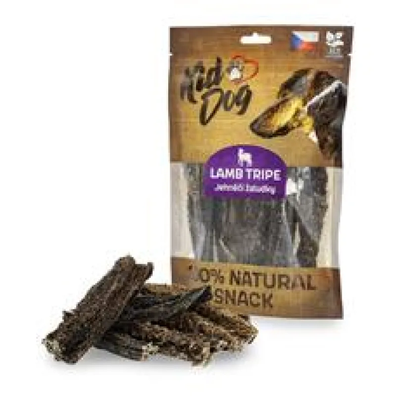 KIDDOG 100% Natural Snack, jehněčí žaludek, 12 cm 100g