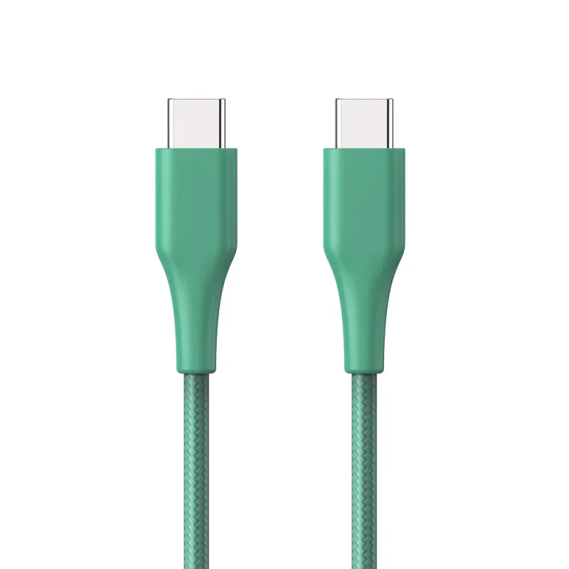 ER POWER kábel USB-C/ C GRS 60W 120cm zelený ERPWCBCTCGN