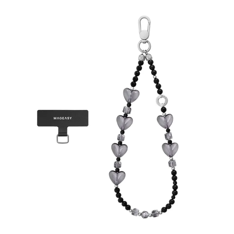 SwitchEasy Beaded Wrist Strap + Strap Card - Midnight Heart MPHIPH343MH24