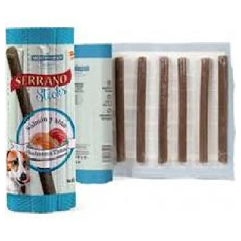Serrano Dog Sticks Salmon & Tuna, tyčinka 16x12g