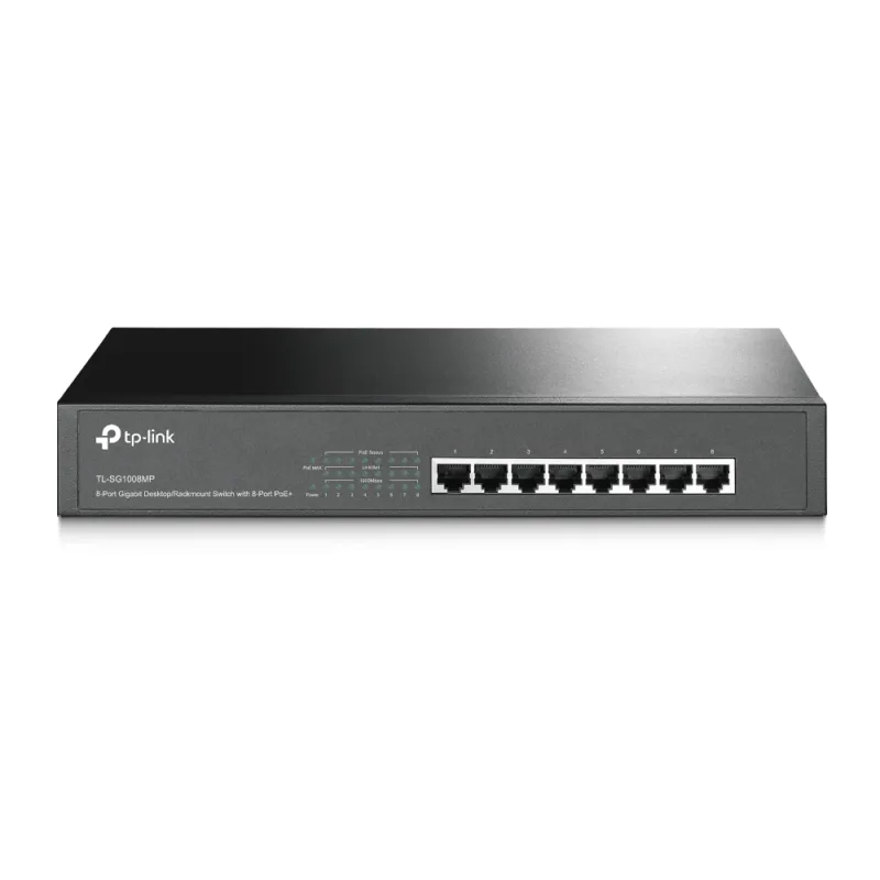 TP-Link TL-SG1008MP 8xGb steel case rack switch 153W POE+ TL-SG1008MP