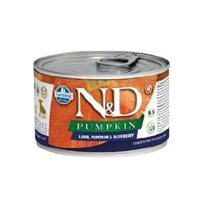 N&D DOG PUMPKIN Puppy Lamb & Blueberry Mini 140 g + 1 ks ZDARMA