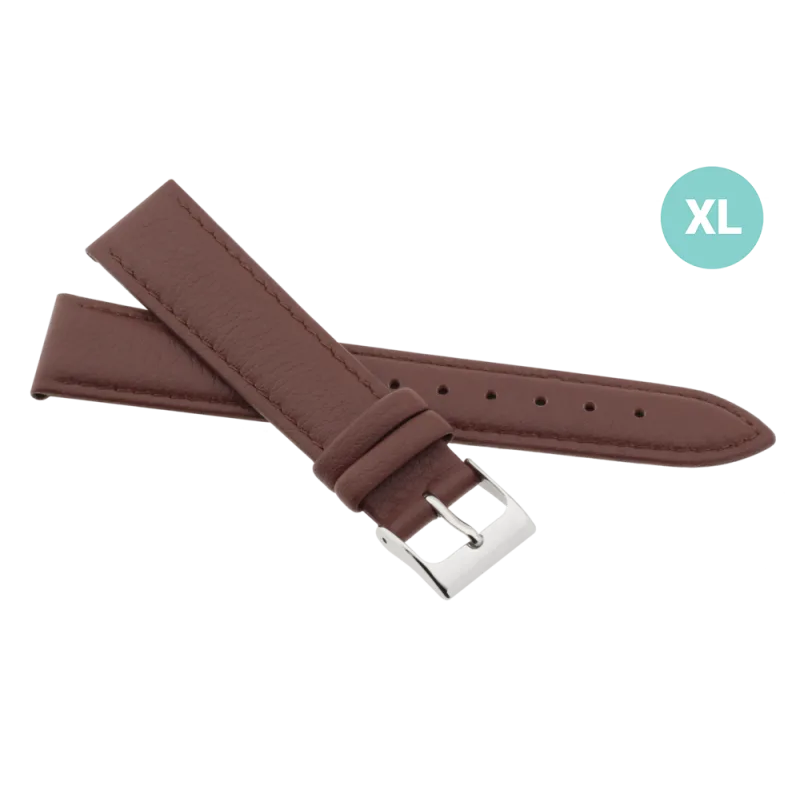 JVD Pánský hnědý kožený řemínek na hodinky R41403/24XL
