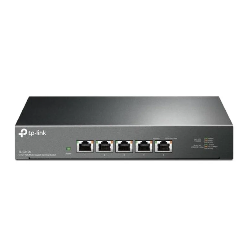 5-Port 10G Multi-Gigabit Desktop Switch PORT: 5× 10G RJ45 Ports SPEC:…