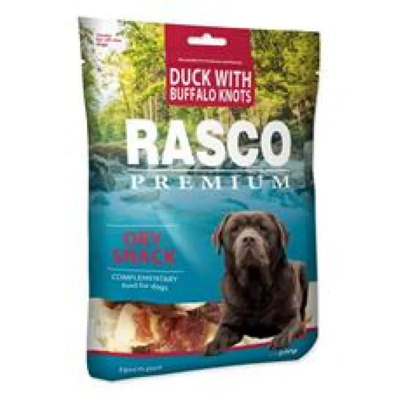 Pochoutka RASCO Premium uzle bůvolí 5cm s kachním masem 230 g