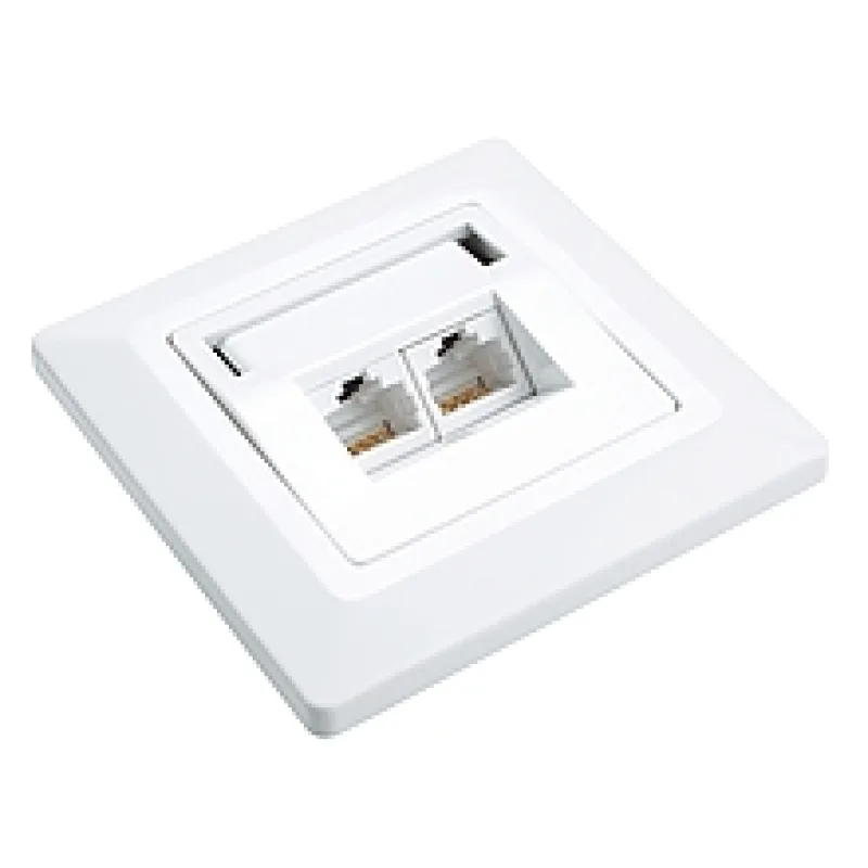 Zásuvka Solarix CAT6 UTP 2 x RJ45 pod omietku biela 23100093