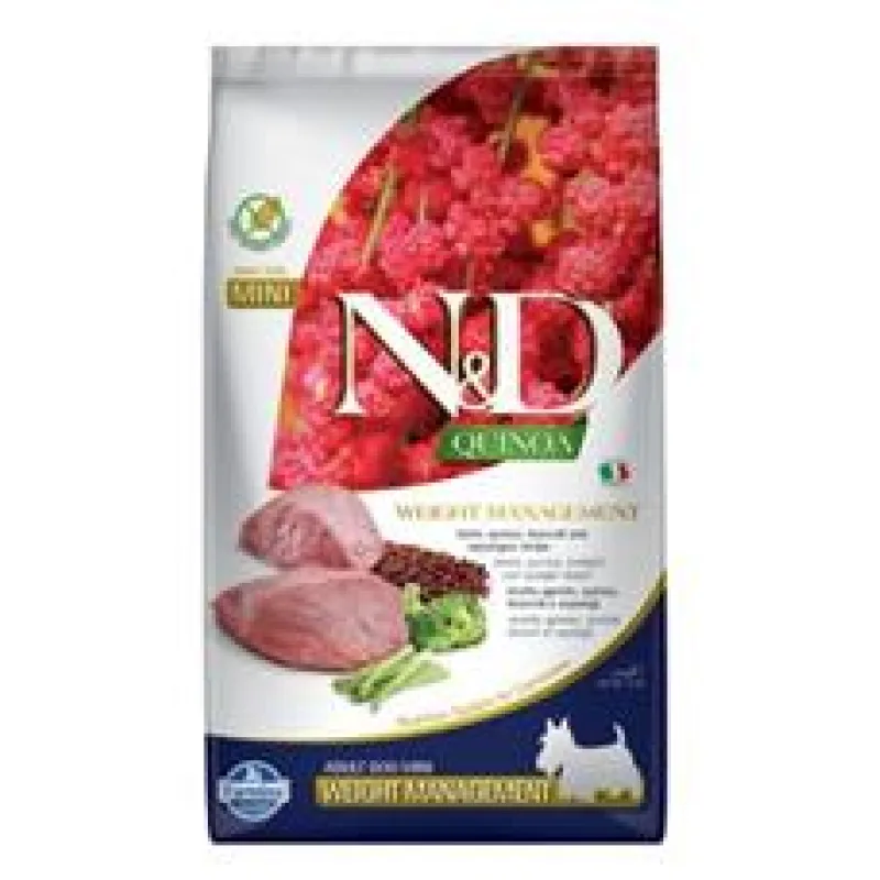 N&D Quinoa DOG Weight Mnmgnt Lamb &Broccoli Mini 800 g