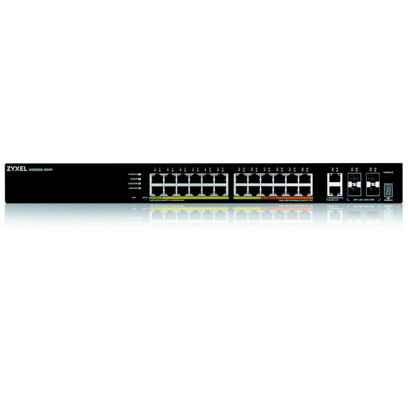 ZYXEL XGS2220-30HP, 30port, 400W PoE, 1Y Nebula FlexPro XGS2220-30HP…