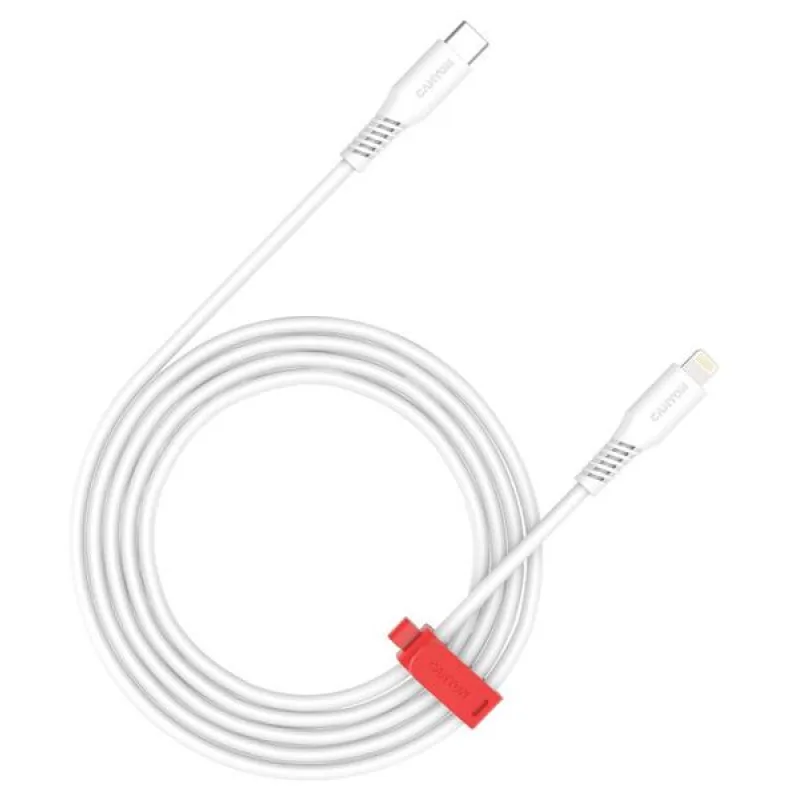 Canyon CLN30SC20, 2 m kábel, USB-C / Lightning, PD 27 W, 480 Mbps. biely…