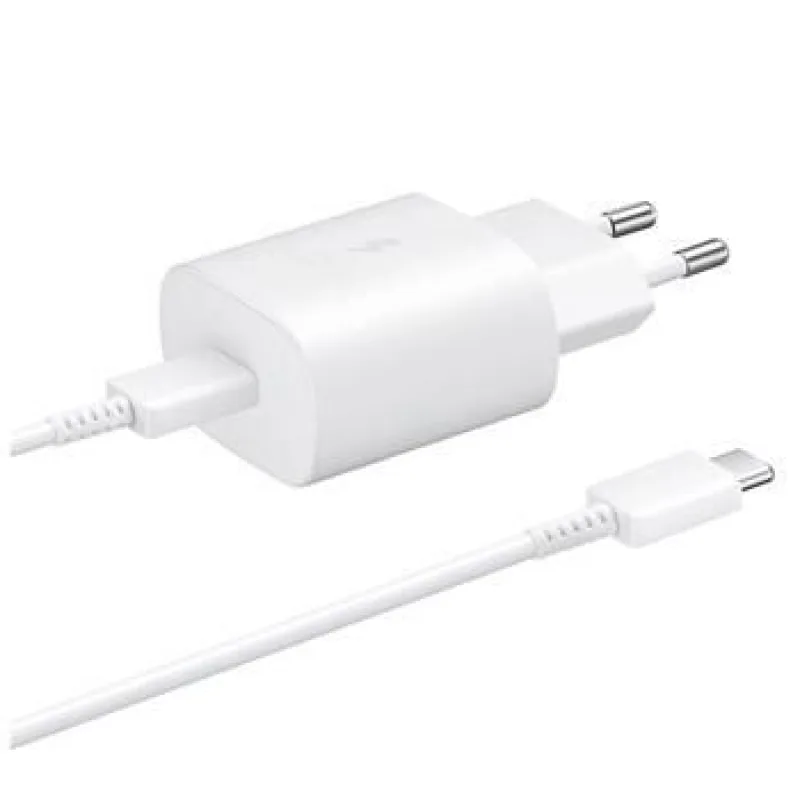 Samsung síťová nabíječka EP-TA800EWE + kabel EP-DA705BWE USB-C, 25W, …