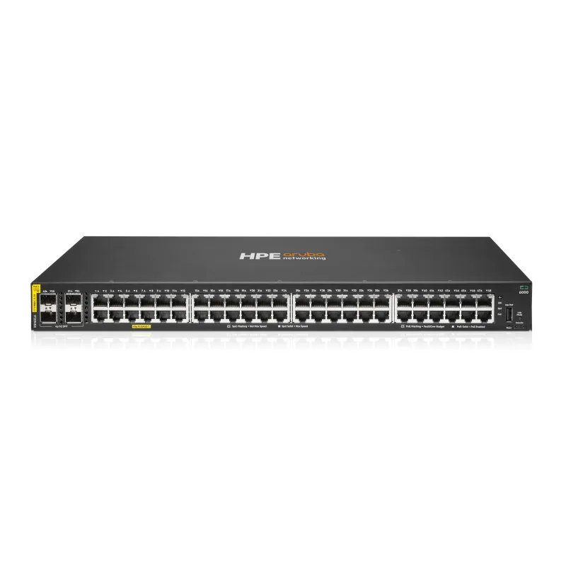 HPE Aruba Networking CX 6000 48G Class4 PoE 4SFP 370W Switch R8N85A#ABB