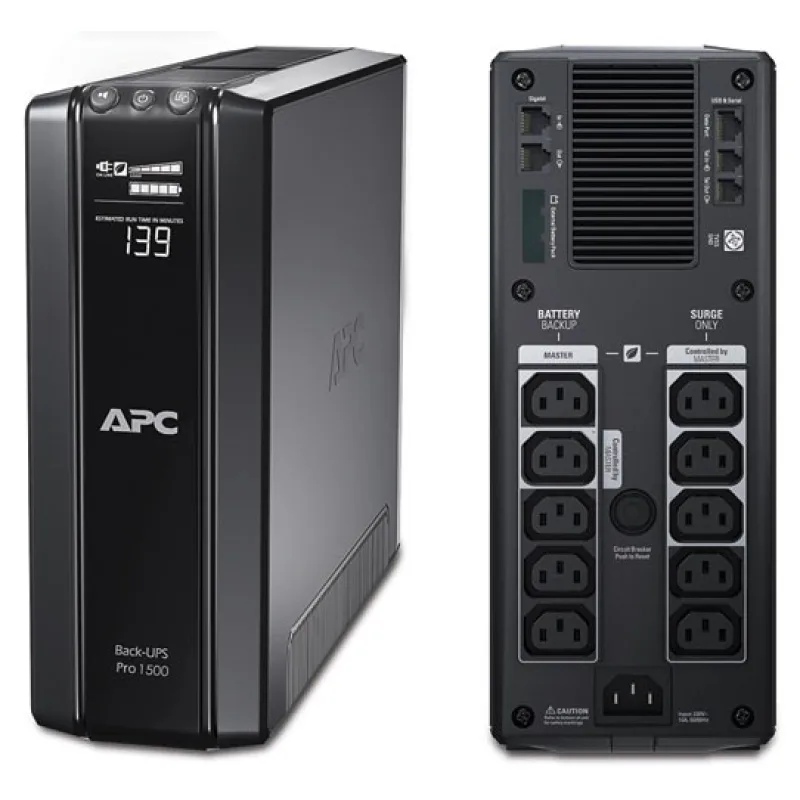 APC Back-UPS Pro 1500VA/865W Power saving, LCD displej BR1500GI