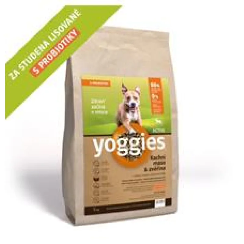 Yoggies Active kachna a zvěřina, granule lisované za studena 20 kg - poškozený obal