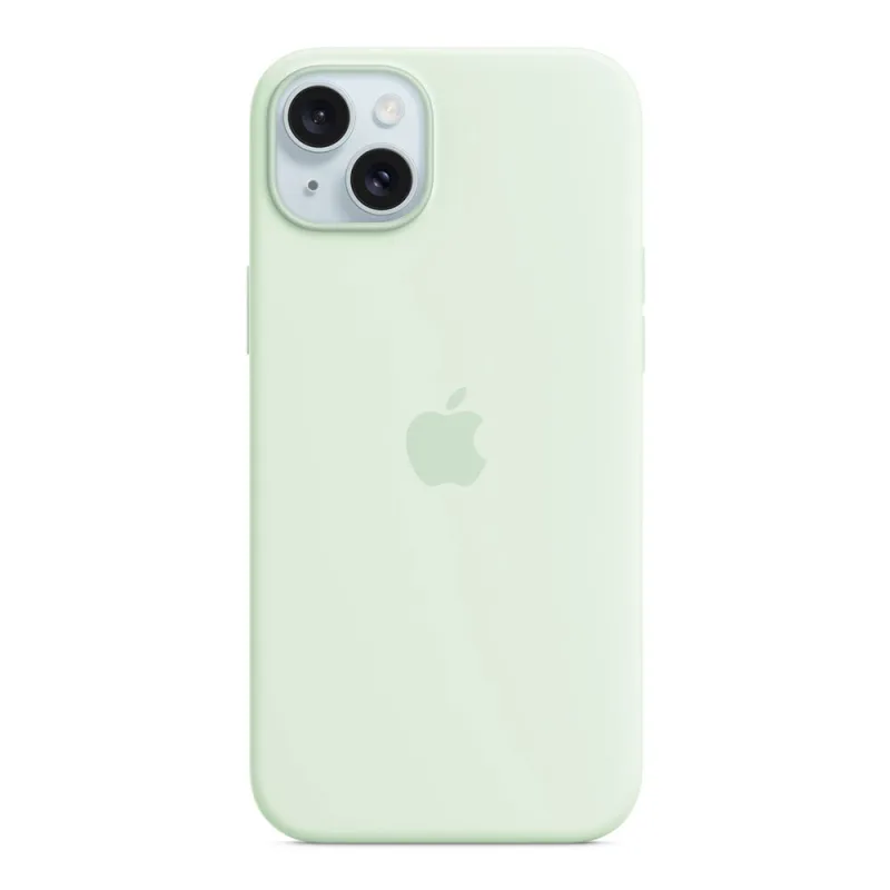 iPhone 15 Plus Silicone Case with MagSafe - Soft Mint MWNG3ZM/A