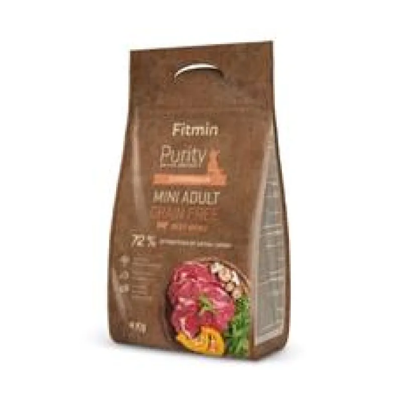 Fitmin kompletní krmivo pro psy Purity Grain Free Adult Mini Beef 2x4kg
